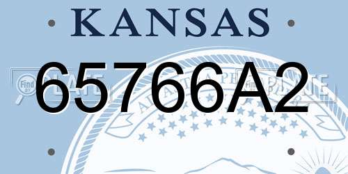 65766A2 Kansas License Plate