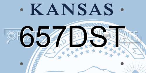 657DST Kansas License Plate