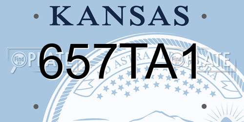 657TA1 Kansas License Plate