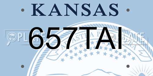 657TAI Kansas License Plate