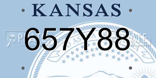 657Y88 Kansas License Plate