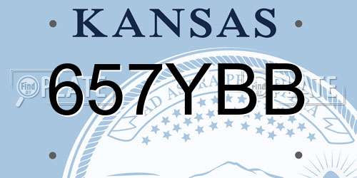 657YBB Kansas License Plate