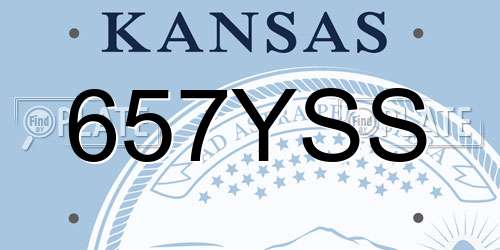 657YSS Kansas License Plate