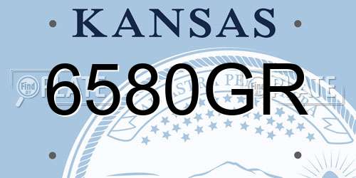 6580GR Kansas License Plate