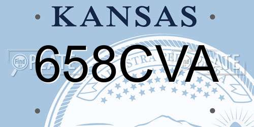 658CVA Kansas License Plate