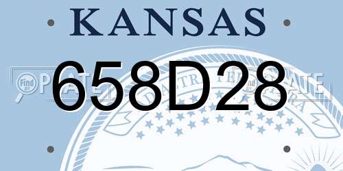 658D28 Kansas License Plate