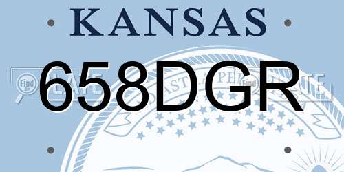 658DGR Kansas License Plate
