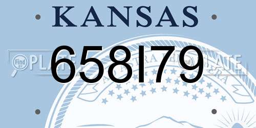 658I79 Kansas License Plate