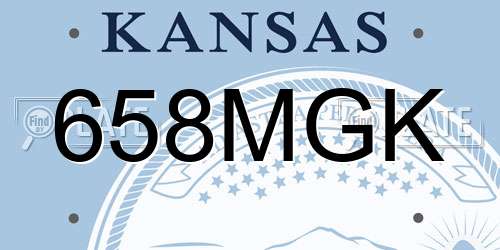 658MGK Kansas License Plate