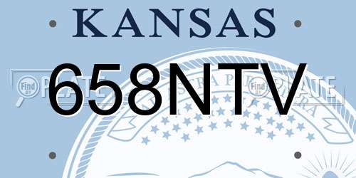 658NTV Kansas License Plate