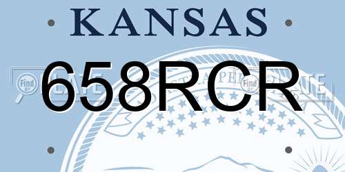658RCR Kansas License Plate