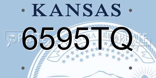 6595TQ Kansas License Plate