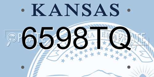 6598TQ Kansas License Plate