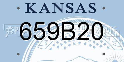 659B20 Kansas License Plate
