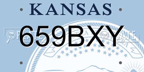 659BXY Kansas License Plate