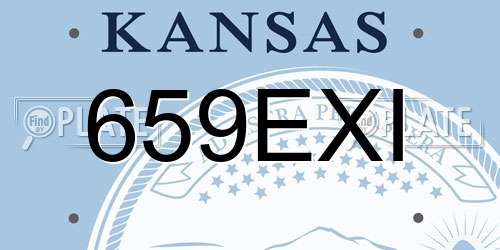 659EXI Kansas License Plate