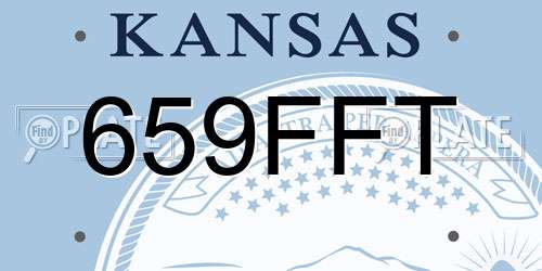 659FFT Kansas License Plate