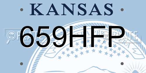 659HFP Kansas License Plate