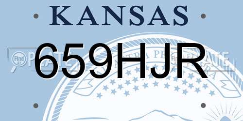 659HJR Kansas License Plate