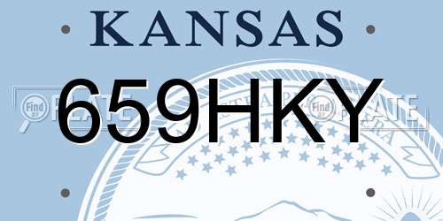 659HKY Kansas License Plate