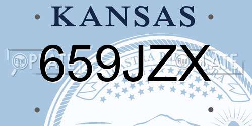 659JZX Kansas License Plate