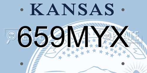659MYX Kansas License Plate