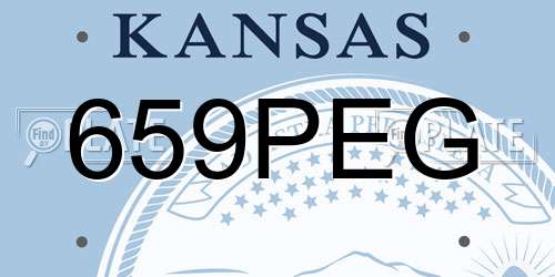 659PEG Kansas License Plate