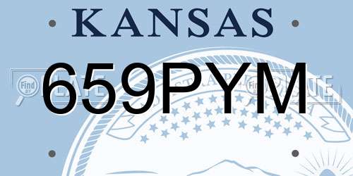 659PYM Kansas License Plate