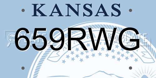 659RWG Kansas License Plate