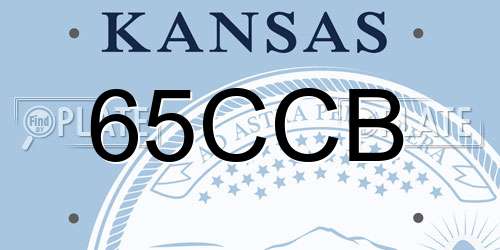 65CCB Kansas License Plate