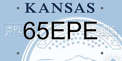 65EPE Kansas License Plate
