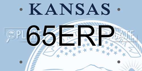 65ERP Kansas License Plate