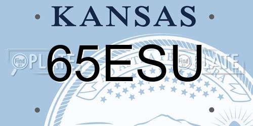 65ESU Kansas License Plate