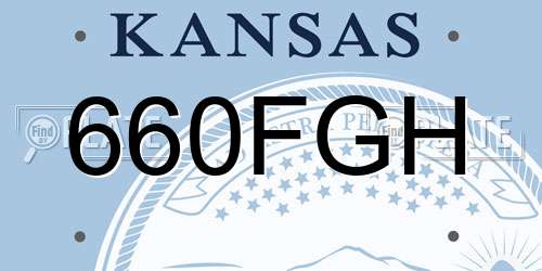 660FGH Kansas License Plate