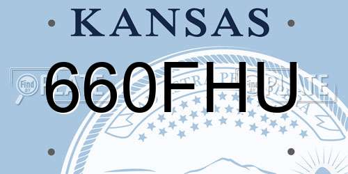 660FHU Kansas License Plate