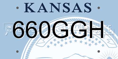 660GGH Kansas License Plate