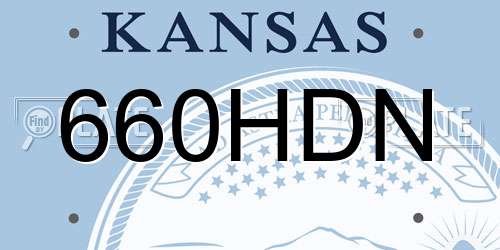 660HDN Kansas License Plate