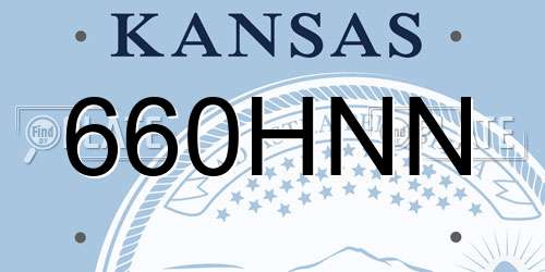 660HNN Kansas License Plate