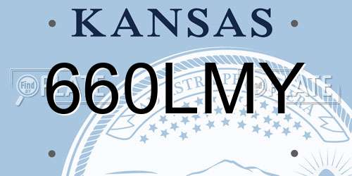 660LMY Kansas License Plate