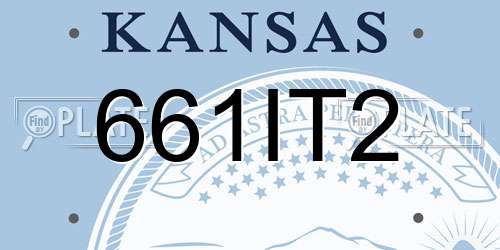 661IT2 Kansas License Plate