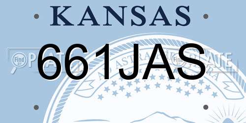 661JAS Kansas License Plate