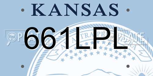 661LPL Kansas License Plate