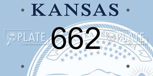 662 Kansas License Plate