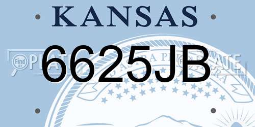 6625JB Kansas License Plate