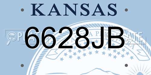 6628JB Kansas License Plate