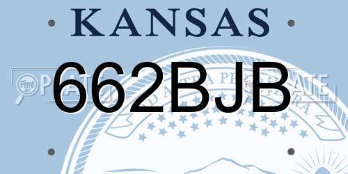 662BJB Kansas License Plate