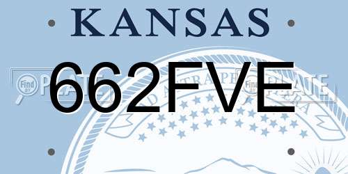 662FVE Kansas License Plate