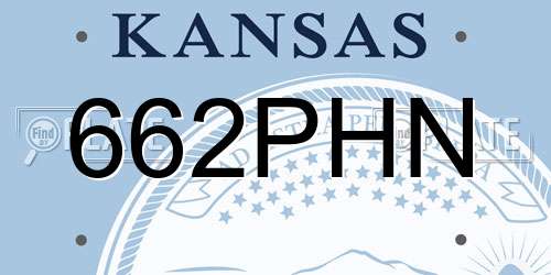 662PHN Kansas License Plate