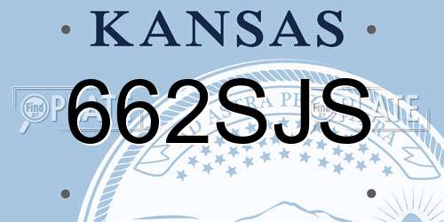 662SJS Kansas License Plate