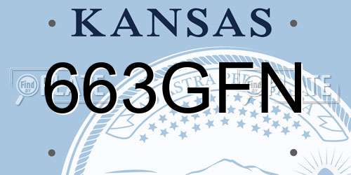 663GFN Kansas License Plate